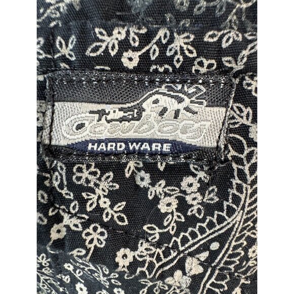 Cowboy Hardware Mens Paisley Long Sleeve Button-Up Shirt M Black White 100% Cott - Picture 14 of 16
